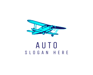 Flying School - Flying Airplane Aviation logo design