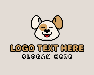 Groomer - Cute Puppy Dog logo design