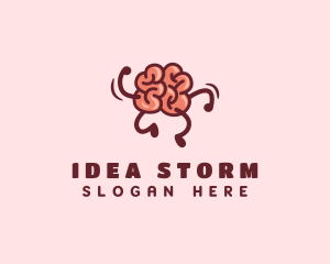 Smart Brain Running  logo design