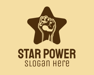Celebrity - Raised Fist Star logo design