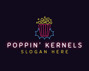 Popcorn - Popcorn Snack Cinema logo design