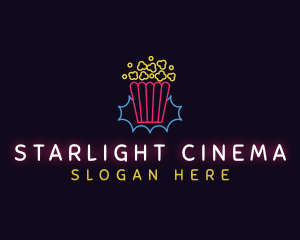 Cinema - Popcorn Snack Cinema logo design