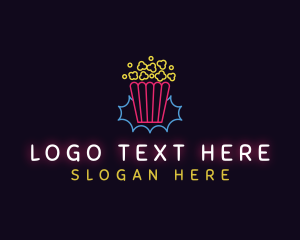 Movie - Popcorn Snack Cinema logo design