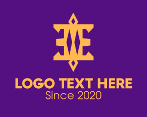 Relic - Abstract Golden Shape logo design