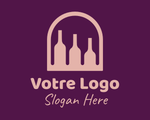 Red Wine - Window Wine Cellar logo design