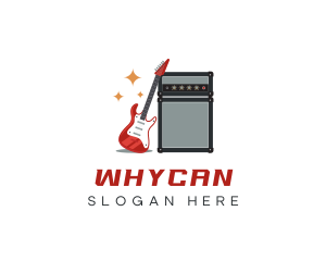 Electric Guitar Amplifier Speaker Logo