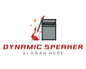 Speaker - Electric Guitar Amplifier Speaker logo design