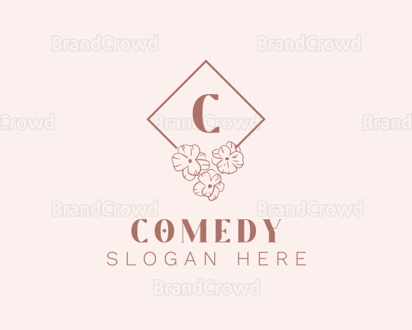 Elegant Floral Cosmetics Boutique Logo