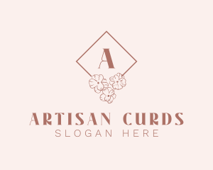 Elegant Floral Cosmetics Boutique logo design