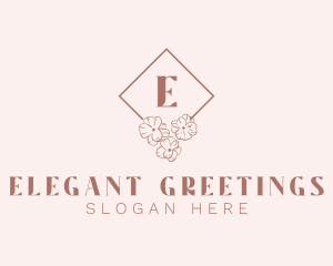 Elegant Floral Cosmetics Boutique logo design