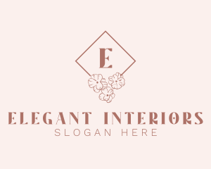 Elegant Floral Cosmetics Boutique logo design