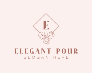 Elegant Floral Cosmetics Boutique logo design