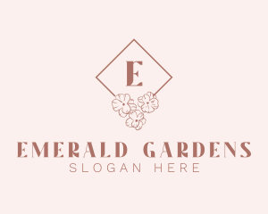 Elegant Floral Cosmetics Boutique logo design