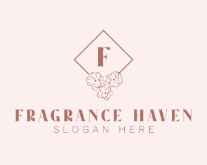 Elegant Floral Cosmetics Boutique logo design