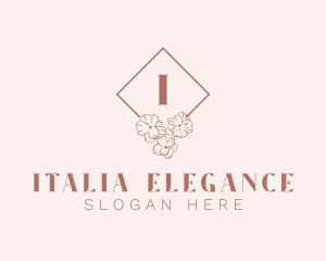 Elegant Floral Cosmetics Boutique logo design