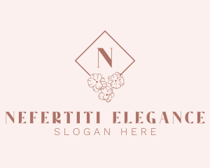 Elegant Floral Cosmetics Boutique logo design