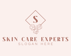 Elegant Floral Cosmetics Boutique logo design