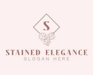 Elegant Floral Cosmetics Boutique logo design