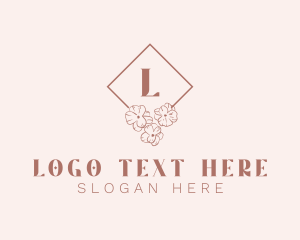 Skin Care - Elegant Floral Cosmetics Boutique logo design