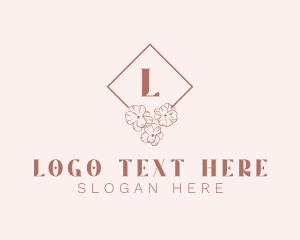 Elegant Floral Cosmetics Boutique Logo