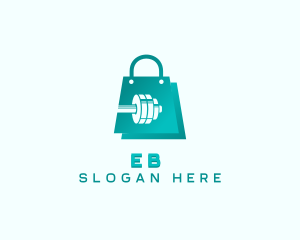 Dumbbell Shopping Bag Logo