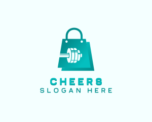 Dumbbell Shopping Bag Logo