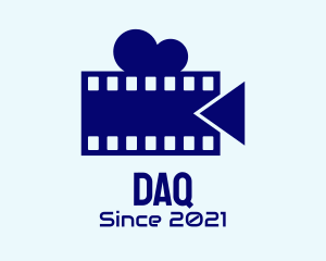 Romantic Movie - Film Strip Video Camera logo design