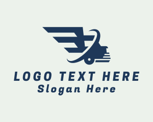 Courier Service - Fast Transport Truck logo design