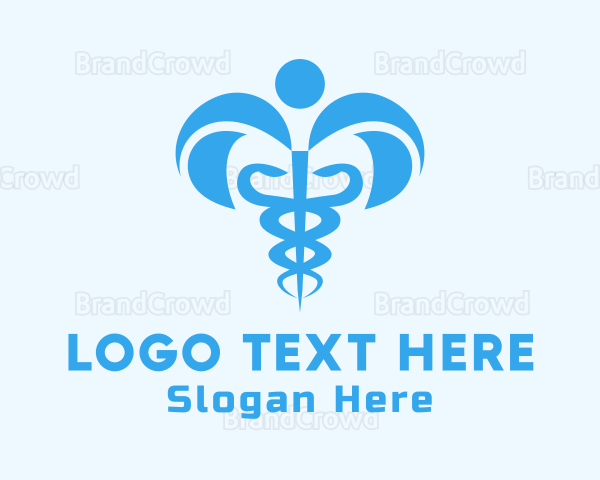 Healthcare Caduceus Staff Logo