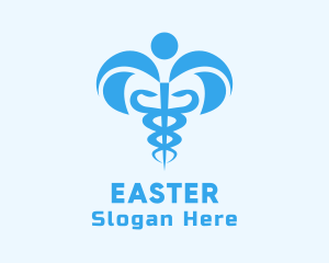 Medical Center - Healthcare Caduceus Staff logo design