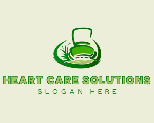 Grass Cutting Lawn Mower logo design