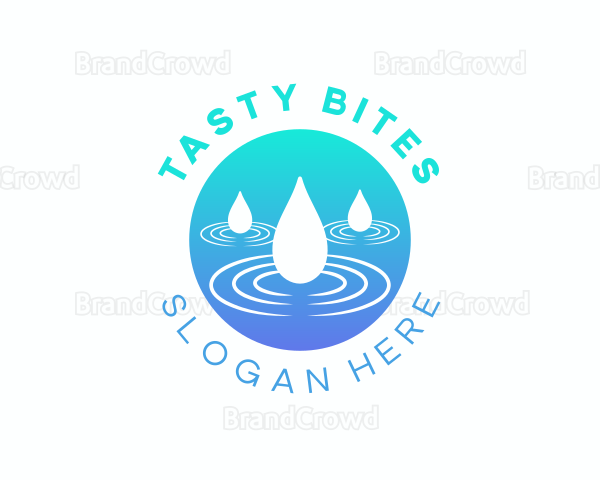 Rain Water Droplets Logo