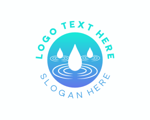 Wet - Rain Water Droplets logo design