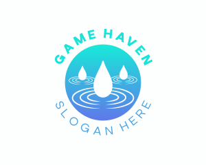 Rain Water Droplets Logo
