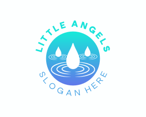 Rain Water Droplets Logo