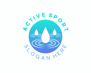 Dam - Rain Water Droplets logo design