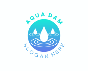 Rain Water Droplets logo design
