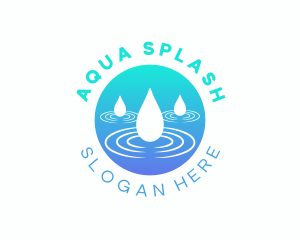 Wet - Rain Water Droplets logo design