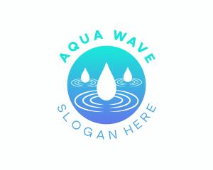 Rain Water Droplets logo design