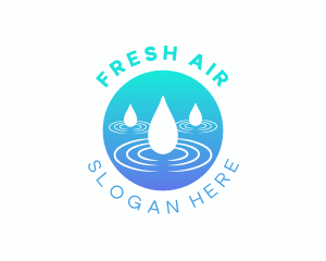 Rain Water Droplets logo design