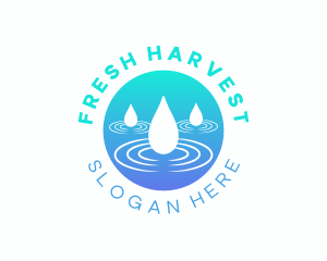 Rain Water Droplets logo design