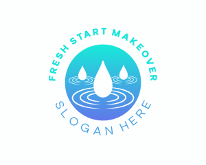 Rain Water Droplets logo design