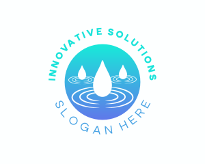 Sterilized - Rain Water Droplets logo design