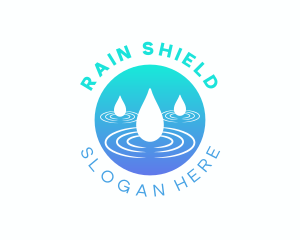 Rain Water Droplets logo design