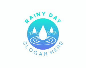 Rain Water Droplets logo design