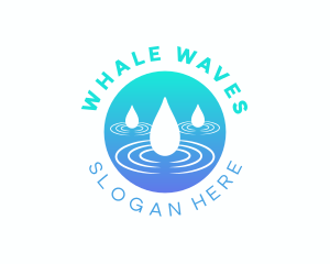 Rain Water Droplets logo design