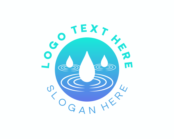 Rain - Rain Water Droplets logo design