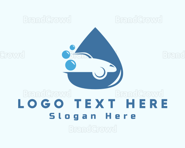 Car Cleaning Droplet Logo
