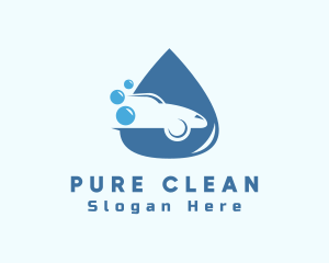 Car Cleaning Droplet logo design