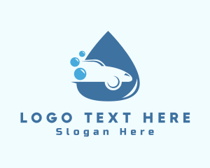 Car - Car Cleaning Droplet logo design